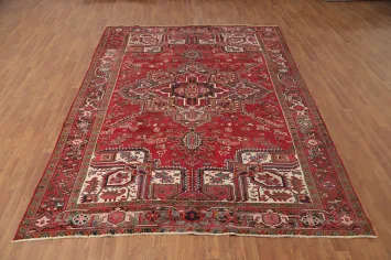 Geometric Wool Heriz Persian Area Rug 8x11