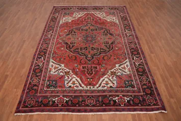 Vegetable Dye Wool Heriz Persian Area Rug 8x11