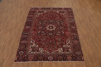 Vegetable Dye Red Heriz Persian Area Rug 8x11