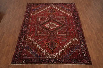 Vegetable Dye Red Heriz Persian Area Rug 10x12
