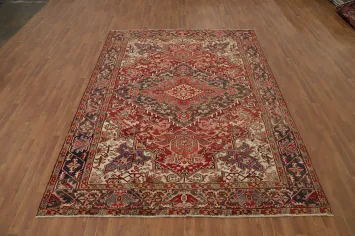 Vegetable Dye Wool Heriz Persian Area Rug 8x11