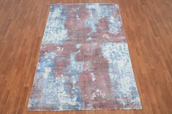 Abstract Handmade Area Rug 5x8