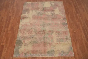Distressed Look Pastel Abstract Rug 5x7 for a Subtle Elegant Touch