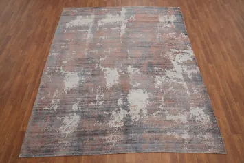 Contemporary Area Rug 7x8 with Artistic Abstract Pattern
