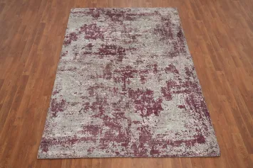 Distressed Look Abstract Area Rug 5x8
