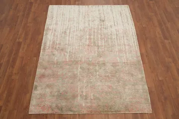 Earth Tone Abstract Oriental Rug 5x7