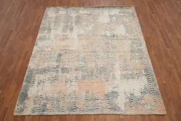 Abstract Texture Area Rug 6x8 in Modern Neutral Tones for Living Room