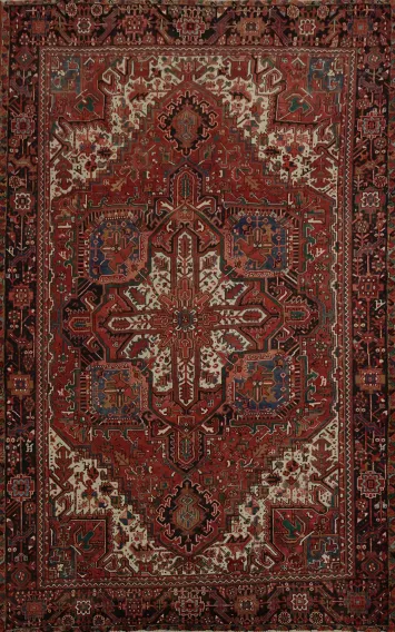 Luxurious Decor Heriz Persian Area Rug 8x11 for Classic Ambiance