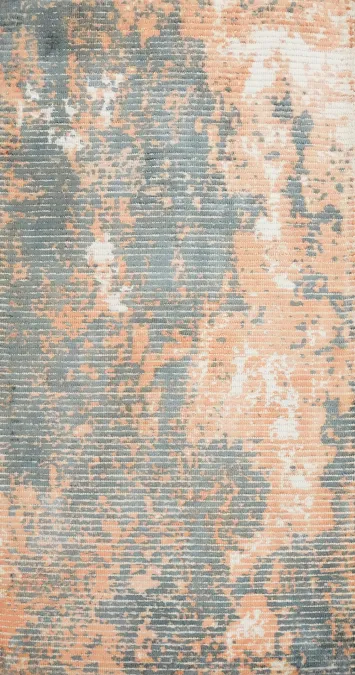 Contemporary Distressed Look Abstract Rug 2x4