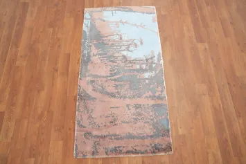 Modern Abstract Rug 2x4 with Earthy Tones and Unique Design