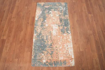 Contemporary Artistry Distressed Look Abstract Rug 2x4