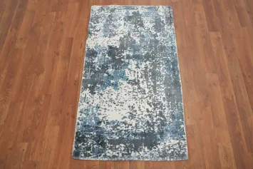Modern Blue Abstract Rug 2x4 for a Contemporary Living Room