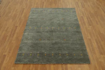 Elegant Gabbeh Rug 5x7 Featuring Distinct Tribal Designs