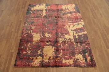 Bohemian Chic Abstract Rug 5x7 with Distressed Look Patterns