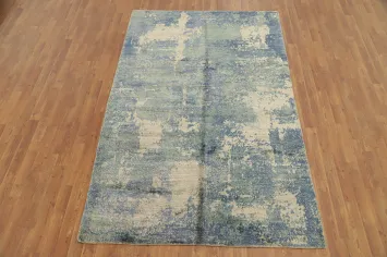 Distressed Look Abstract Oriental Area Rug 5x8