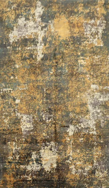 Distressed Look Abstract Oriental Area Rug 5x8