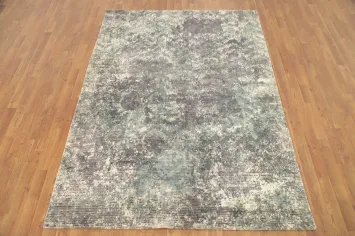 Distressed Look Abstract Oriental Area Rug 5x8