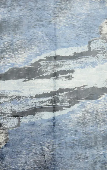 Luxurious Distressed Look Abstract Area Rug 6x8