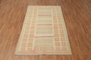 Tribal Wool Kilim Handwoven Area Rug 5x8