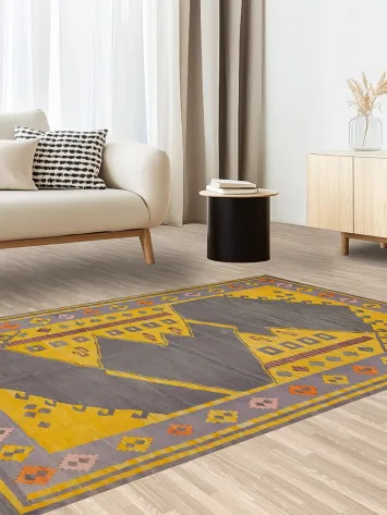 Brightly Colored Kilim Rug 5x7 for a Statement Living Room