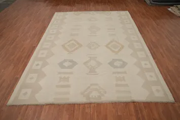 Geometric Kilim Flat Weave Area Rug 9x12
