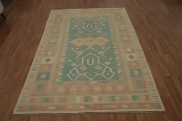 Tribal Wool Kilim Vegetable Dye Area Rug 6x10