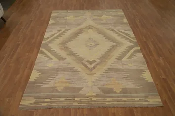 Tribal Wool Kilim Vegetable Dye Area Rug 7x10