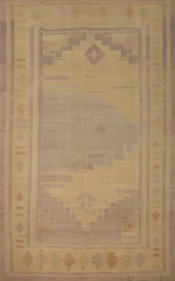 Geometric Kilim Vegetable Dye Area Rug 6x9