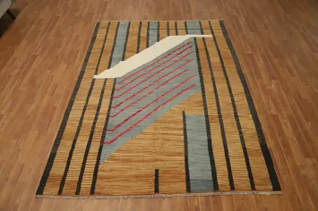 Vegetable Dye Kilim Handwoven Area Rug 6x9