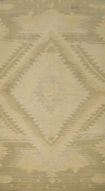 Geometric Kilim Vegetable Dye Area Rug 5x8