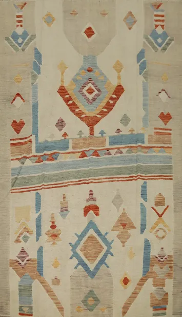 Vegetable Dye Kilim Handwoven Area Rug 6x9