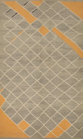 Vegetable Dye Kilim Flat Weave Area Rug 5x8