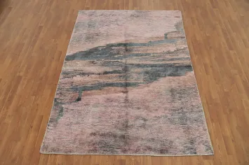 Modern Abstract Handmade Area Rug 6x8 for Sophisticated Living