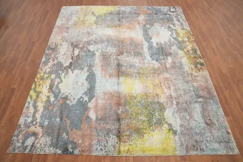 Colorful Distressed Look Design Rug 8x10 for a Contemporary Living Area