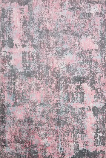 Contemporary Pink and Gray Abstract Rug 8x10 for a Sleek Living Room