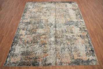 Distressed Look Abstract Oriental Area Rug 8x10
