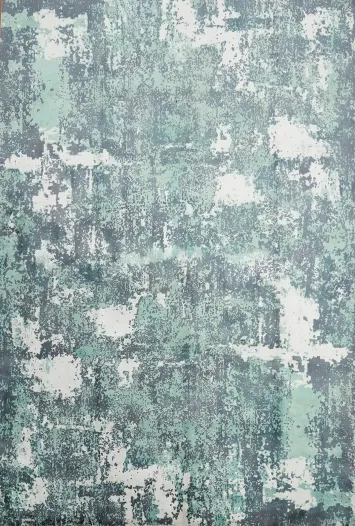 Abstract Green Modern Textured Area Rug 6x10