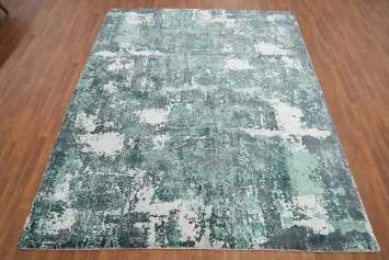 Abstract Green Modern Textured Area Rug 6x10