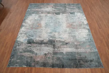 Distressed Look Abstract Handmade Area Rug 8x10