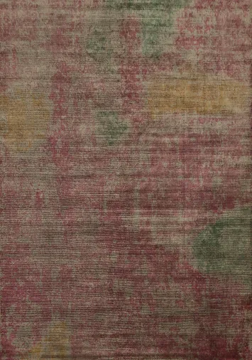 Distressed Look Abstract Area Rug 7x9 with Subtle Multicolor Hues