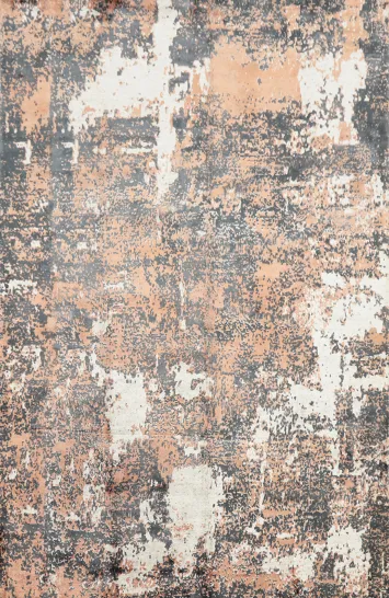 Abstract Distressed Look Area Rug 6x8