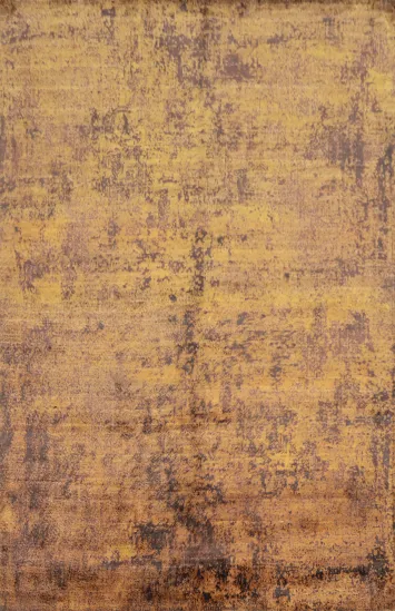 Rustic Charm Distressed Look Gold and Brown Area Rug 6x8