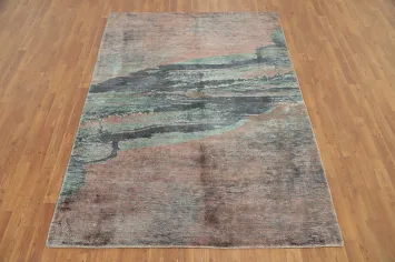 Elegant Abstract Fusion Rug 6x8 for Modern Interior Aesthetics