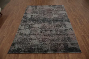 Modern Abstract Area Rug 7x10 with Textured Brushstroke Design