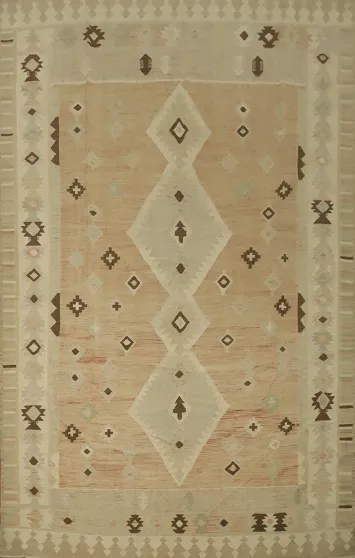 Tribal Wool Kilim Handwoven Area Rug 9x13