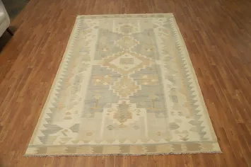 Vegetable Dye Kilim Handwoven Area Rug 6x10