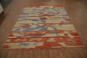 Vegetable Dye Kilim Handwoven Area Rug 9x12