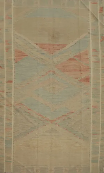 Vegetable Dye Kilim Flat Weave Area Rug 5x8