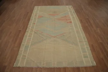 Vegetable Dye Kilim Flat Weave Area Rug 5x8