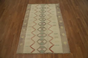 Vegetable Dye Wool Kilim Handwoven Rug 3x5